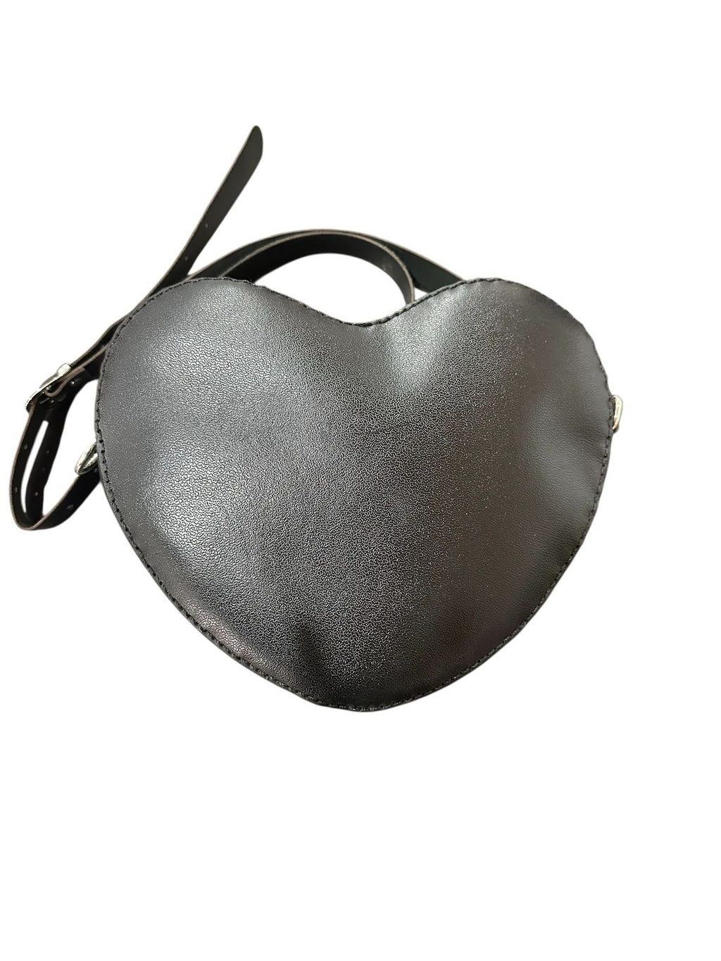 🖤 Bolsa Coração Preta em Couro Legítimo – Design Exclusivo com Zíper Tratorado